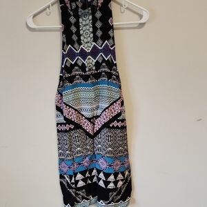 Geometric Patterned Sleeveless Dress